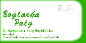 boglarka palg business card